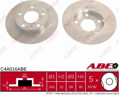 ABE C4A016ABE - Δισκόπλακα www.parts5.com