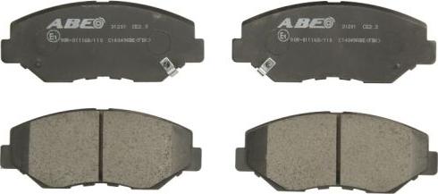 ABE C14049ABE - Brake Pad Set, disc brake www.parts5.com