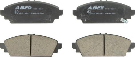 ABE C14041ABE - Тормозные колодки, дисковые, комплект www.parts5.com