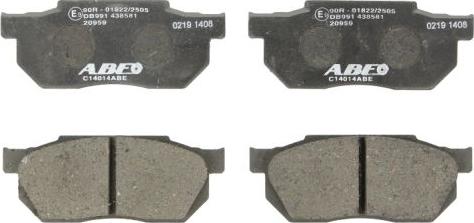 ABE C14014ABE - Set placute frana,frana disc www.parts5.com