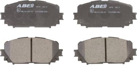 ABE C12127ABE - Brake Pad Set, disc brake parts5.com