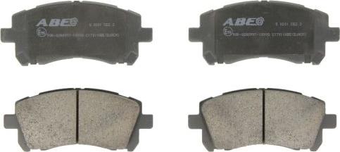 ABE C17011ABE - Комплект спирачно феродо, дискови спирачки www.parts5.com