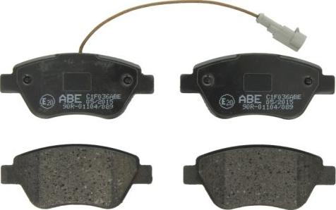 ABE C1F036ABE - Тормозные колодки, дисковые, комплект www.parts5.com