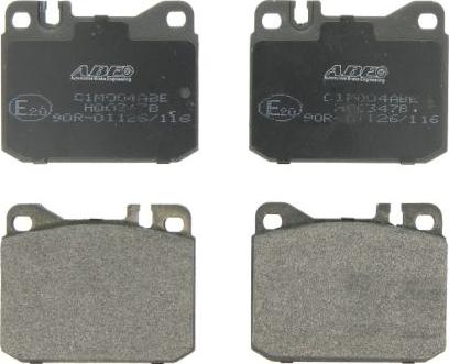 ABE C1M004ABE - Тормозные колодки, дисковые, комплект www.parts5.com