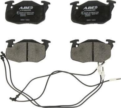 ABE C1P006ABE - Тормозные колодки, дисковые, комплект www.parts5.com