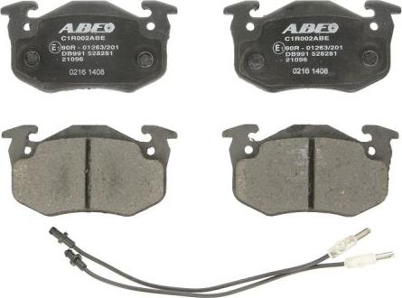 ABE C1R002ABE - Комплект спирачно феродо, дискови спирачки www.parts5.com