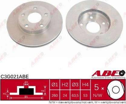 ABE C3G021ABE - Zavorni kolut www.parts5.com