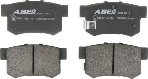 ABE C24005ABE - Тормозные колодки, дисковые, комплект www.parts5.com