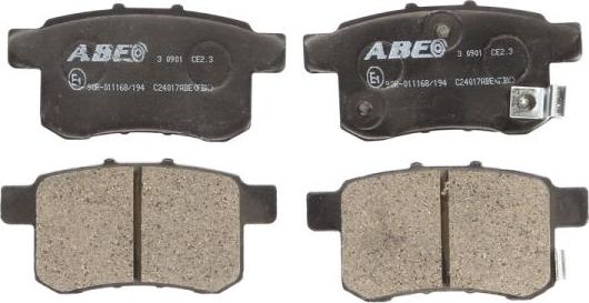 ABE C24017ABE - Тормозные колодки, дисковые, комплект www.parts5.com