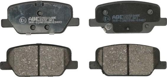 ABE C20518ABE - Brake Pad Set, disc brake www.parts5.com