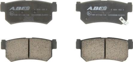 ABE C20008ABE - Set placute frana,frana disc www.parts5.com