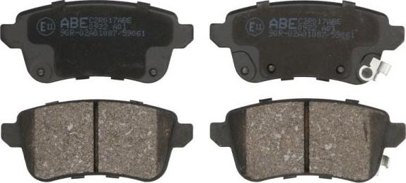 ABE C2R017ABE - Brake Pad Set, disc brake www.parts5.com