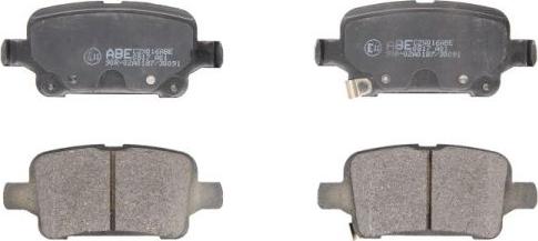 ABE C2X016ABE - Brake Pad Set, disc brake www.parts5.com