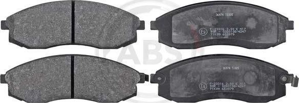 A.B.S. 36974 - Brake Pad Set, disc brake www.parts5.com