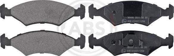 A.B.S. 36446 - Тормозные колодки, дисковые, комплект www.parts5.com