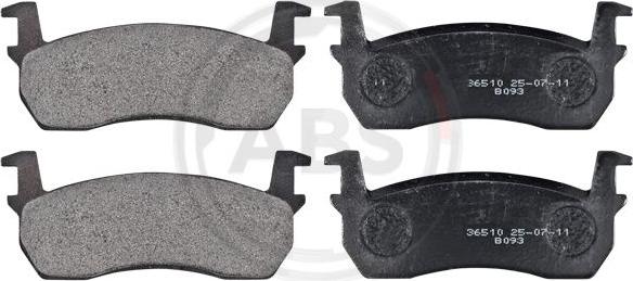 A.B.S. 36510 - Brake Pad Set, disc brake www.parts5.com