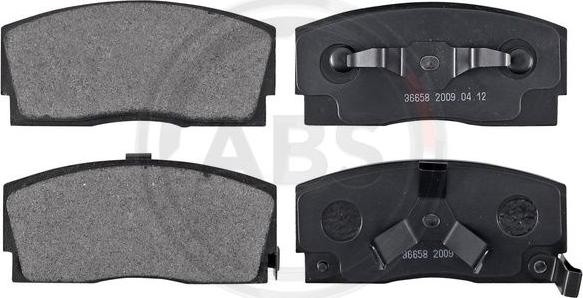 A.B.S. 36658 - Brake Pad Set, disc brake parts5.com