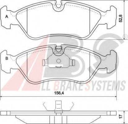 A.B.S. 36667 OE - Brake Pad Set, disc brake www.parts5.com