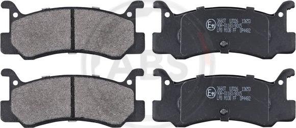 A.B.S. 36607 - Brake Pad Set, disc brake www.parts5.com