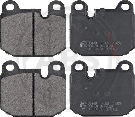 A.B.S. 36140 - Set placute frana,frana disc www.parts5.com