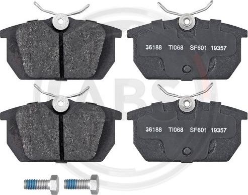 A.B.S. 36188 - Sada brzdových destiček, kotoučová brzda www.parts5.com