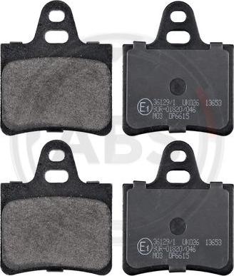 A.B.S. 36129/1 - Brake Pad Set, disc brake www.parts5.com