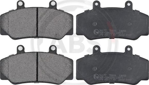 A.B.S. 36177 - Set placute frana,frana disc www.parts5.com