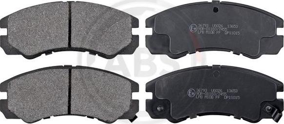 A.B.S. 36793 - Brake Pad Set, disc brake www.parts5.com