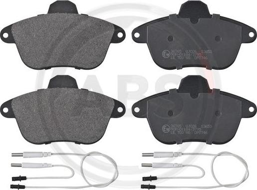 A.B.S. 36765 - Brake Pad Set, disc brake www.parts5.com