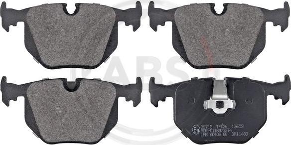 A.B.S. 36715 - Set placute frana,frana disc www.parts5.com