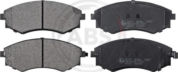 A.B.S. 36717 - Sada brzdových destiček, kotoučová brzda www.parts5.com