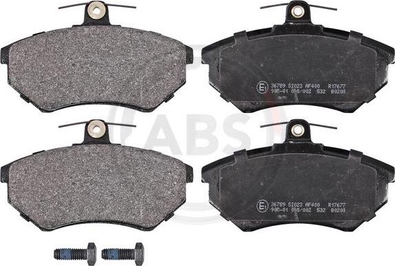 A.B.S. 36789 - Тормозные колодки, дисковые, комплект www.parts5.com