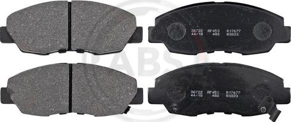 A.B.S. 36722 - Set placute frana,frana disc www.parts5.com