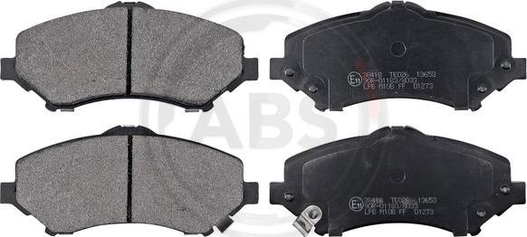 A.B.S. 38418 - Brake Pad Set, disc brake www.parts5.com