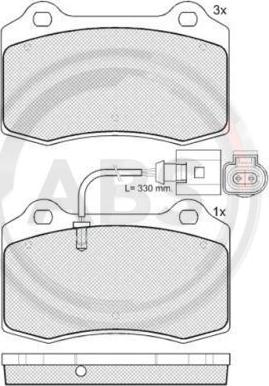 A.B.S. 38592 - Brake Pad Set, disc brake www.parts5.com