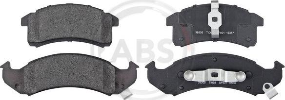 A.B.S. 38505 - Тормозные колодки, дисковые, комплект www.parts5.com