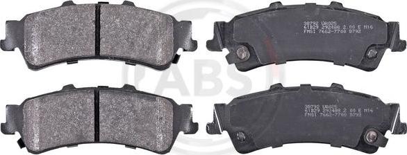 A.B.S. 38792 - Brake Pad Set, disc brake www.parts5.com