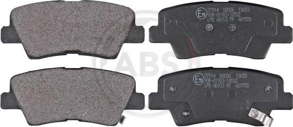 A.B.S. 37914 - Тормозные колодки, дисковые, комплект www.parts5.com