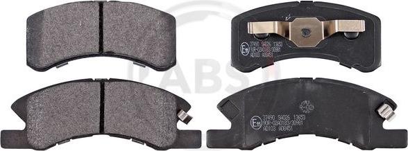 A.B.S. 37490 - Brake Pad Set, disc brake www.parts5.com