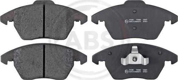 A.B.S. 37429 - Piduriklotsi komplekt,ketaspidur www.parts5.com