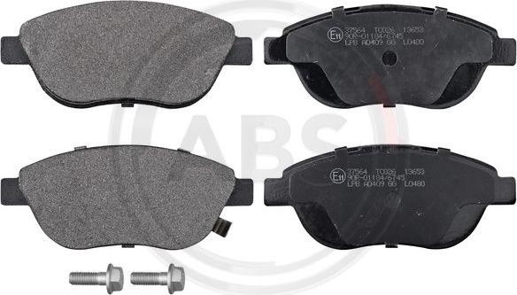 A.B.S. 37564 - Brake Pad Set, disc brake www.parts5.com