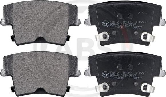 A.B.S. 37512 - Brake Pad Set, disc brake www.parts5.com