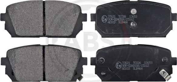 A.B.S. 37621 - Brake Pad Set, disc brake www.parts5.com