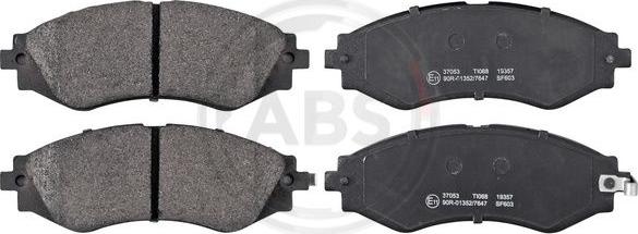 A.B.S. 37053 - Brake Pad Set, disc brake www.parts5.com