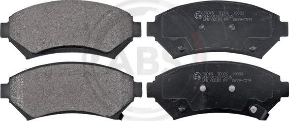 A.B.S. 37015 - Brake Pad Set, disc brake www.parts5.com