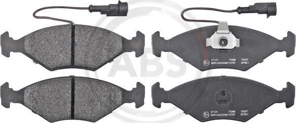 A.B.S. 37121 - Set placute frana,frana disc www.parts5.com