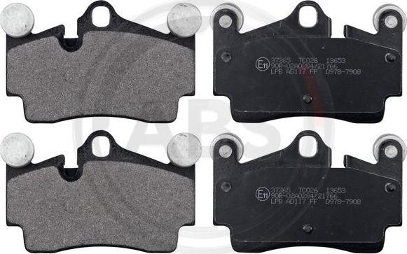 A.B.S. 37365 - Brake Pad Set, disc brake www.parts5.com