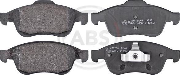 A.B.S. 37760 - Тормозные колодки, дисковые, комплект www.parts5.com