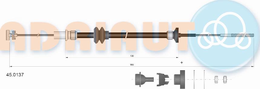 Adriauto 45.0137 - Clutch Cable www.parts5.com