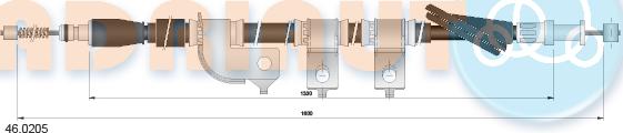 Adriauto 46.0205 - Cięgło, hamulec postojowy www.parts5.com